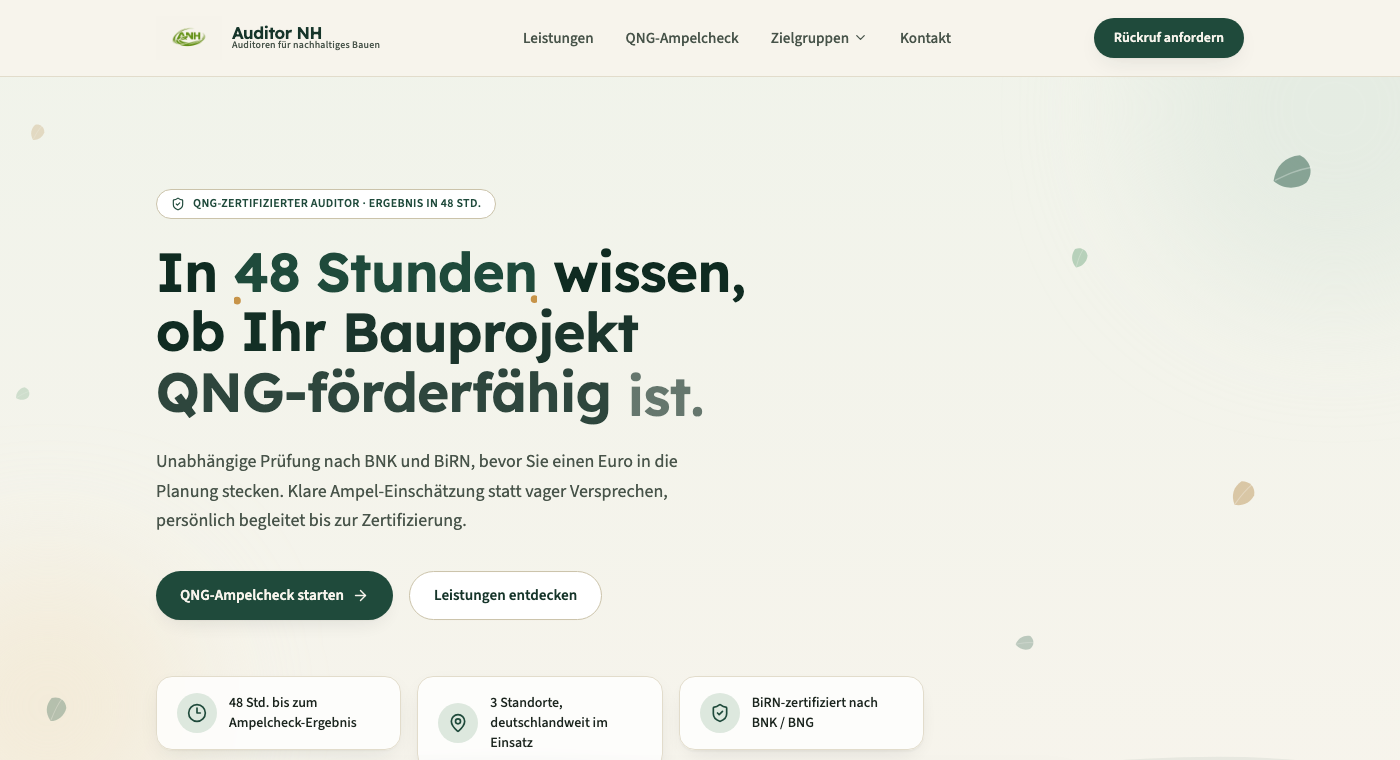 Auditor NH — Nachhaltiges Bauen